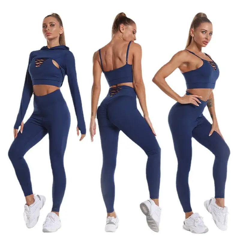 Sports Crop Top & Leggings Set