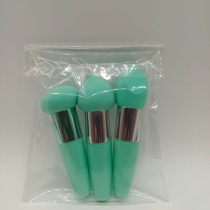 3Pcs Women Mushroom Head Brush Set