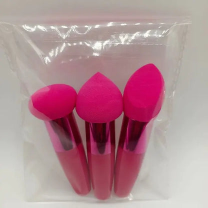 3Pcs Women Mushroom Head Brush Set