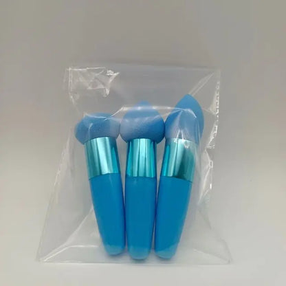 3Pcs Women Mushroom Head Brush Set