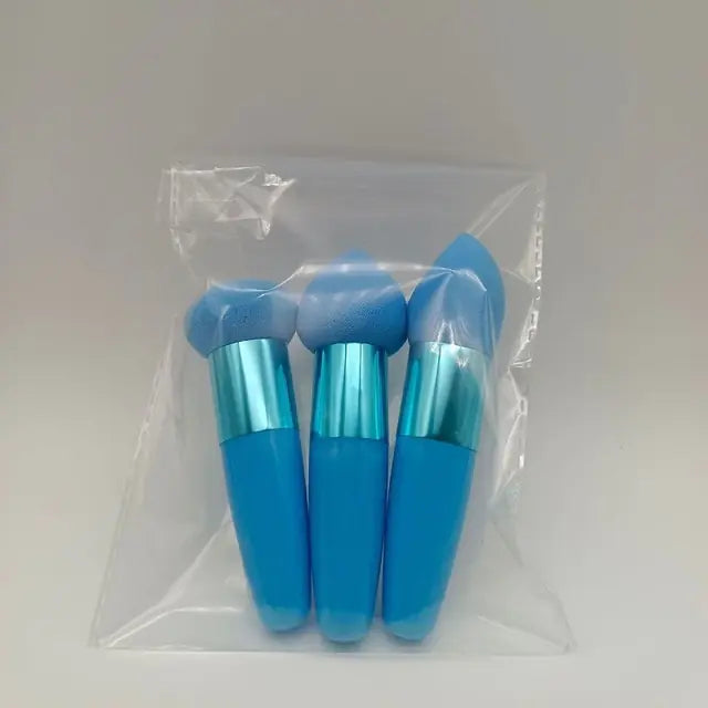 3Pcs Women Mushroom Head Brush Set